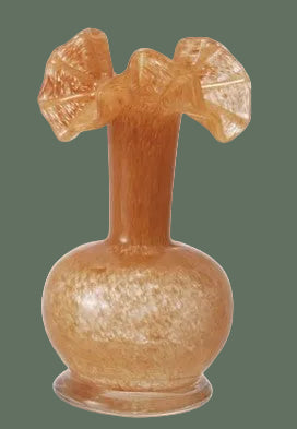 Opaque Glass Vase with Ruffle, 3 Color Options