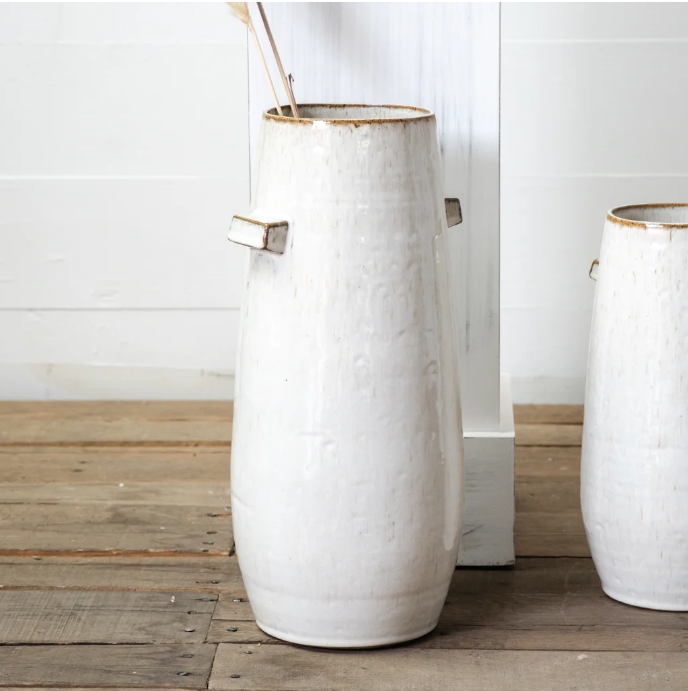 Ceramic Handle Vase, Size Options