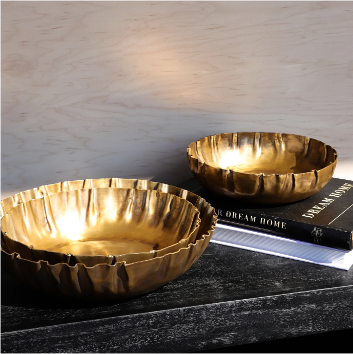 Gold Decorative Bowl, Size Options