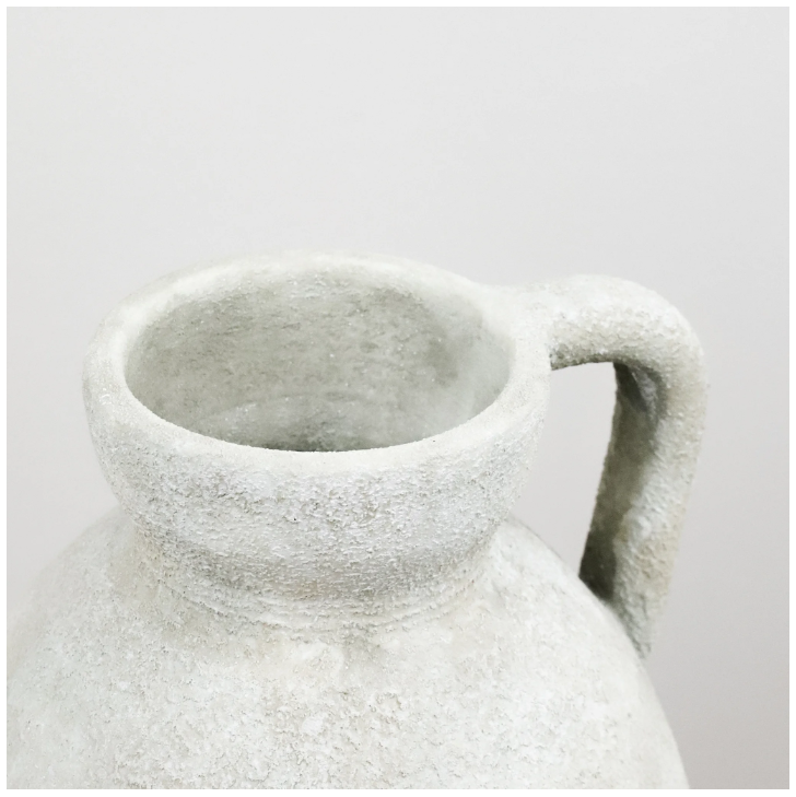 15.75" Natural Wash Ceramic Vase