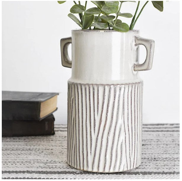 Stiped Ceramic Vase