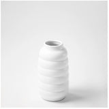 9" Matte White Circle Vase