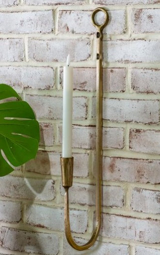 Antique Brass Wall Mounted Taper Holder