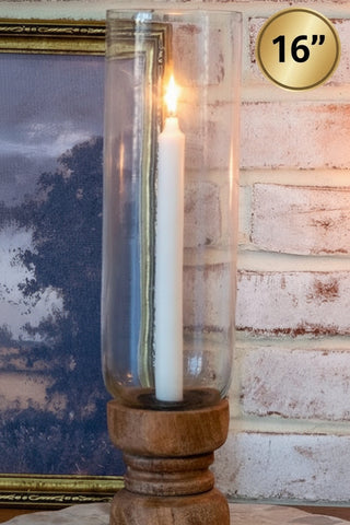 Pre Order Natural Wood Taper Candle Holder, 2 Size Options