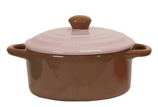 Pre Order Stoneware Two-Tone Baker with Lid, 4 Color Options