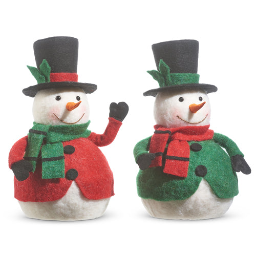 15.5" Snowman with Top Hat
