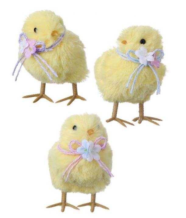 4" Plush Chick with Flower, Style Options