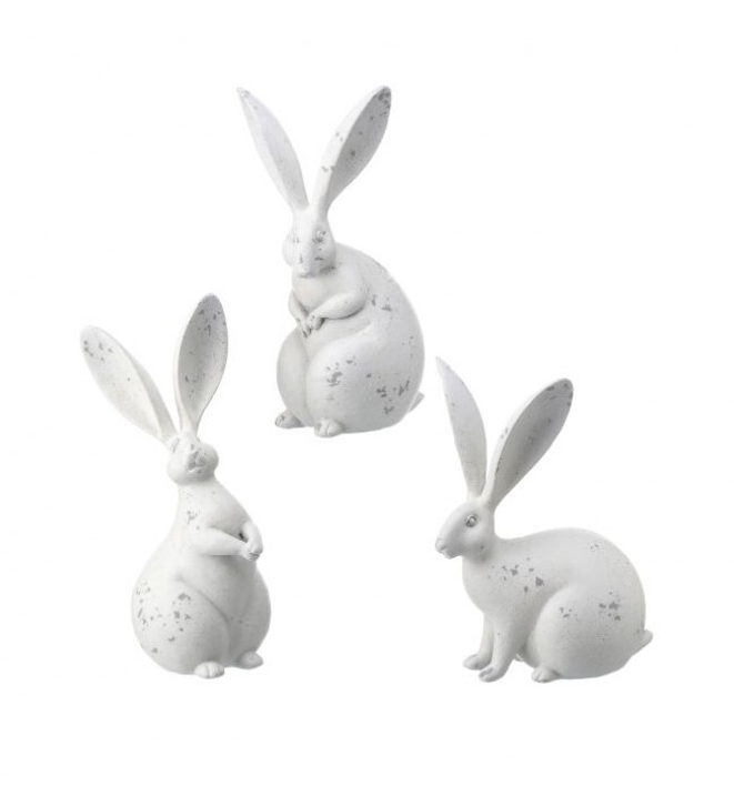 8.5" Resin Long Eared Bunny, Style Options