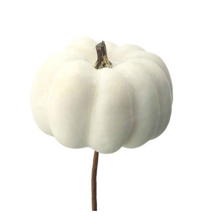 13" Weather Pumpkin on Stem Pick, Color Options