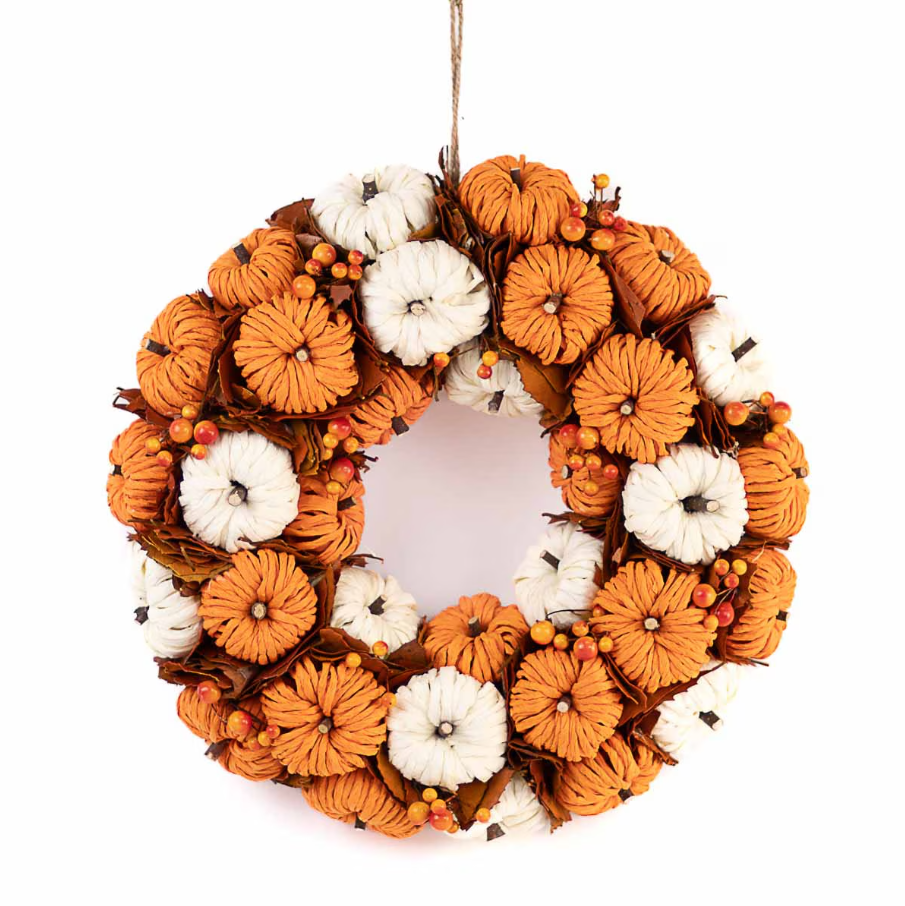 17" Pumpkin Wreath