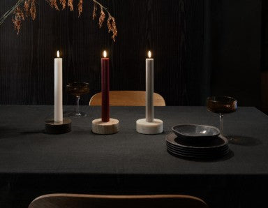 Real Flame LED Taper Candle Grooved 2pk , 2 Color Options