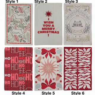 Recycled Microfiber Holiday Tea Towel, 6 Style Options
