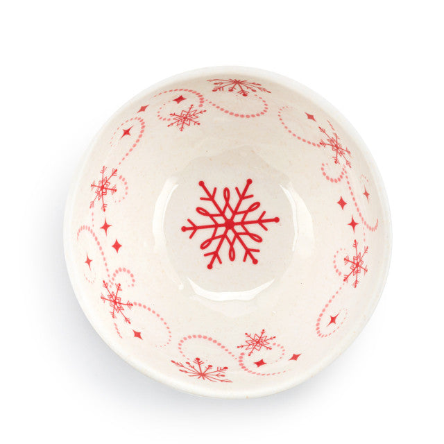 Red Snowfall Melamine Dip Bowl