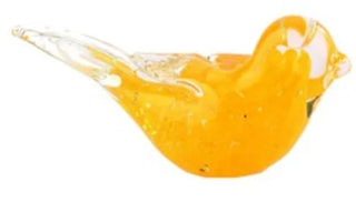 Glass Bird Figurine, 6 Color Options