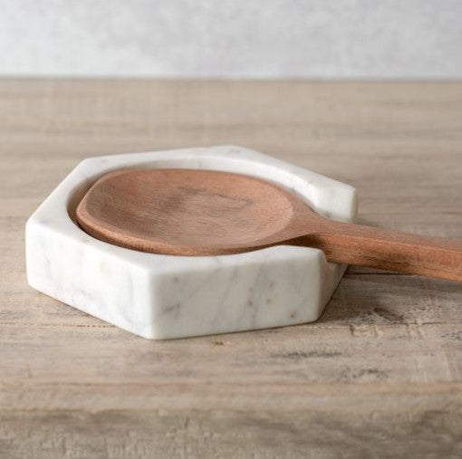 Marble Hexagon Spoon Rest