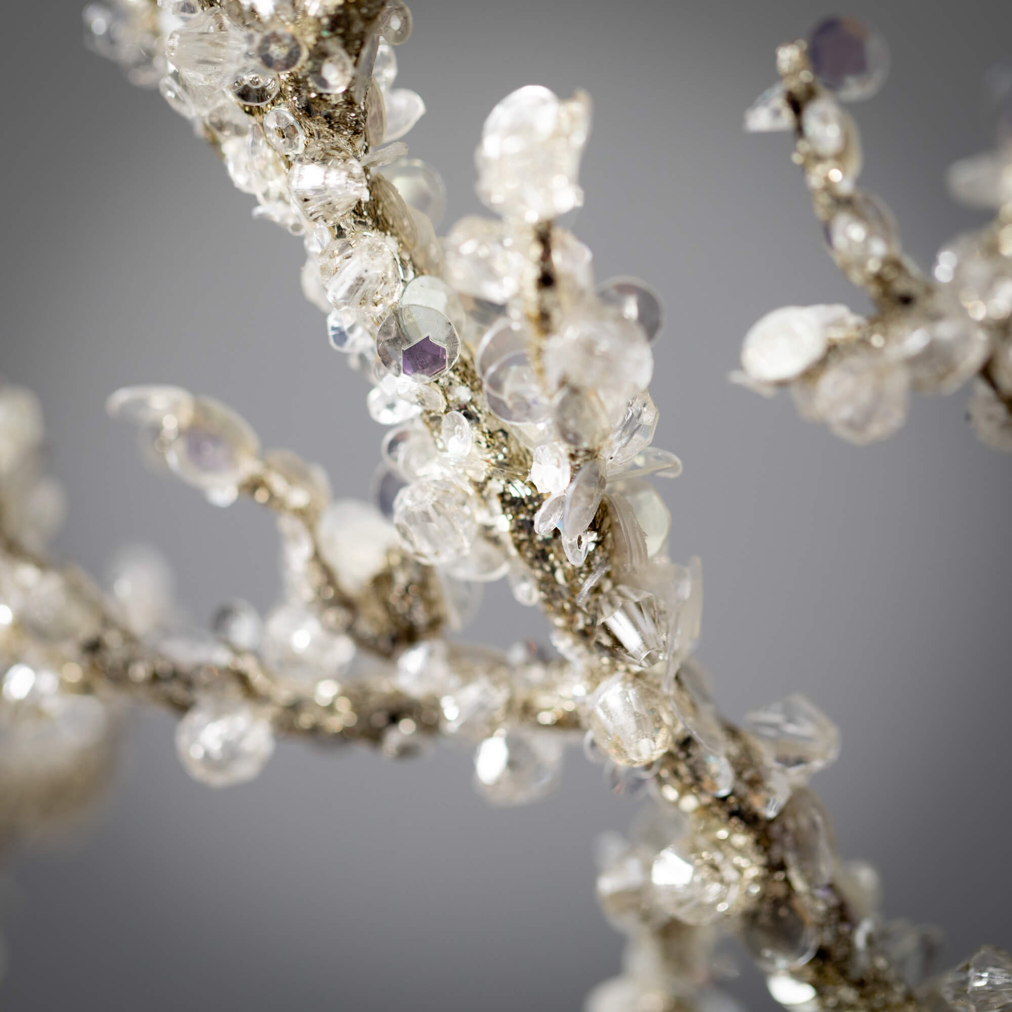 Silver Glittered Branch