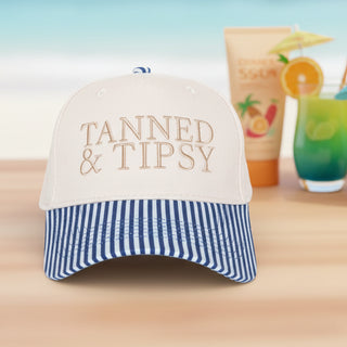Pre Order " Tanned & Tipsy"  Vintage Trucker Hat