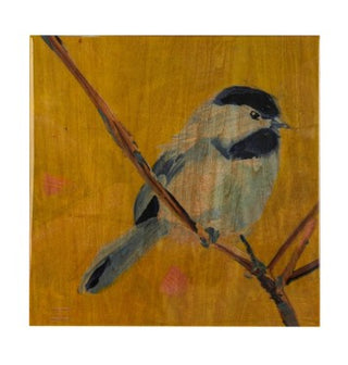 Hand-Painted Lacquered Wood Wall Decor with Bird, 2 Style Options