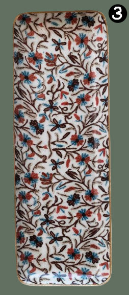 Enameled Metal Tray, 3 Style Options