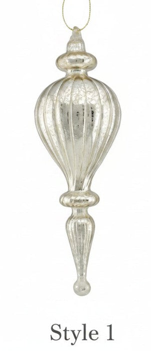 Mercury Champagne Glass Finial, 3 Style Options