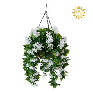 lilac hanging plant 16" Lilac Hanging Basket, 2 Color Options – Thenestedfig
