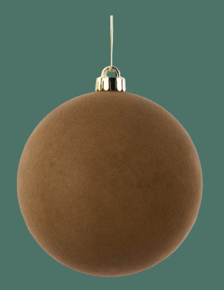Flocked Ball Ornament, 3 Color & 2 Size options