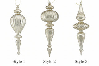 Mercury Champagne Glass Finial, 3 Style Options