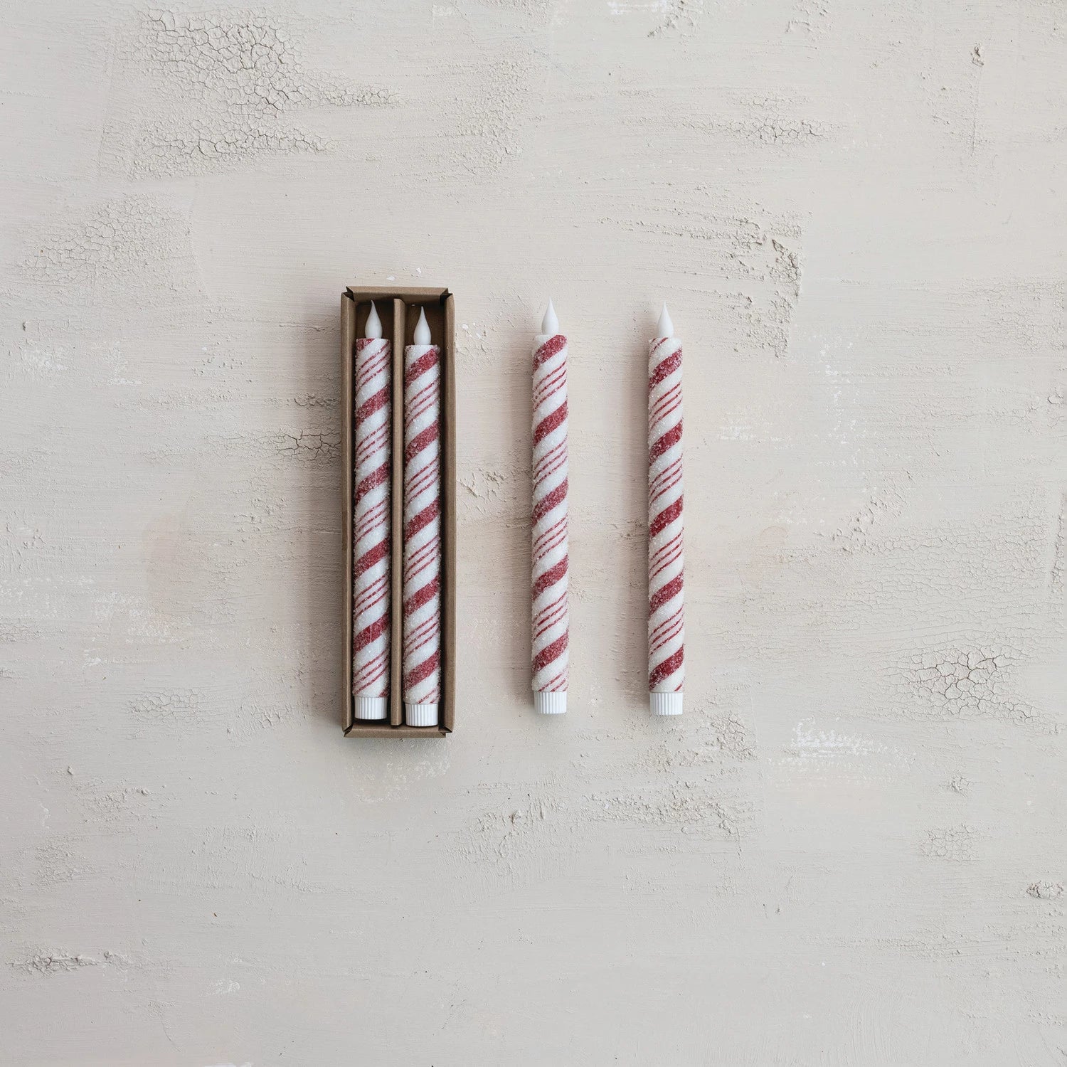 Flameless LED Taper Candles with 6 Hour Timer in Box, Set of 2