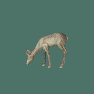 Cast Aluminum Deer, Gold Verdigris Finish, 2 Style Options