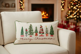 "Merry Christmas" Lumbar Pillow