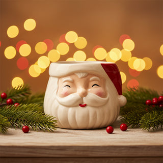 Stoneware Santa Head Shaped Planter