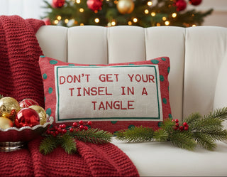 Don't Get Yor Tinsel in a Tangle Lumbar Pillow