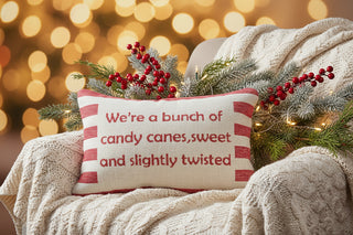 We're a Bunch of Candy Canes Lumbar Pillow