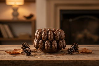 3D Pinecone Stoneware Planter