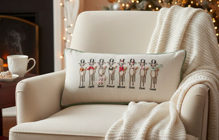 Santa's Reindeer Lumbar Pillow