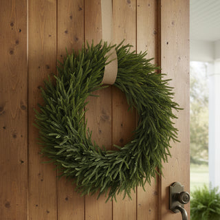 Real Touch Mixed Ming Pine Wreath, 2 Size Options
