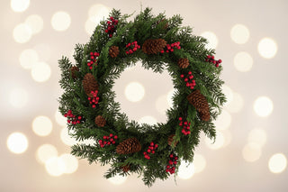 30" Pine & Berry Wreath
