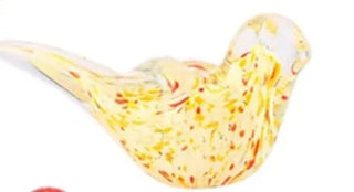 Glass Bird Figurine, 6 Color Options