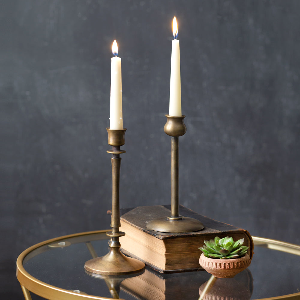 Brass Finish Taper Candle