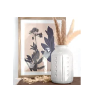 White Dot & Stripe Vase, Two Size Options