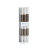 Striped Taper Candles, SET of 6- 4 Colors