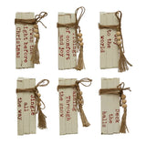 Wood Block Faux Books with Holiday Saying, 6 Styles