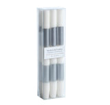 Striped Taper Candles, SET of 6- 4 Colors