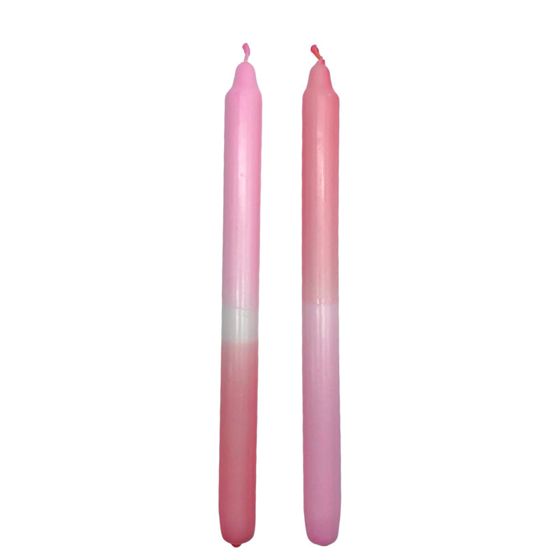 Dip Dye Candle: Pink Cloud- Set of 2