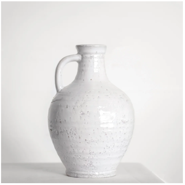 11.8" White Jug Vase